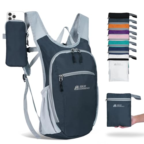 Small Hiking Backpack Packable Lightweight for Women Men - color: Gray, size: 15L
