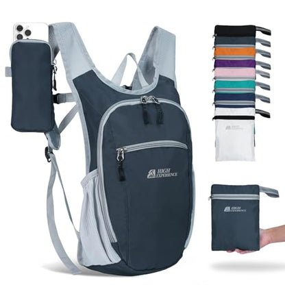 Small Hiking Backpack Packable Lightweight for Women Men - color: Gray, size: 15L