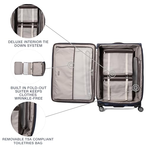 Travelpro Platinum Elite Checked Luggage Spinner, Navy, 29-Inch - color: Navy Camouflage, size: Checked-Large 29-Inch
