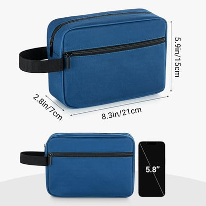 Elviros Hanging Toiletry Bag, Lightweight Travel Dopp Kit, Small, Navy Blue - color: Navy Blue, size: Small
