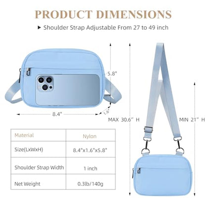 MAXTOP Small Crossbody Bags for Women Belt Bag Fanny Pack with Adjustable Strap - color: Azure Blue, style: Small Crossbody Bag