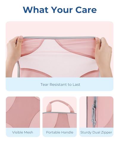 Bagsmart Compression Packing Cubes, Travel Bag Cruise Ship Essentials - color: Baby Pink, size: 6 Set