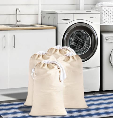 COTTON CRAFT Extra Large Laundry Bags - 4 Pack Washable Utility Bag - 28x36 - size: Laundry Bag / 4 Pack