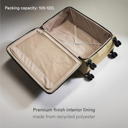 ANTLER Soft Stripe Large Checked Luggage, Sand Yellow, 31.9", 105-122L - color: Sand Yellow, size: Large