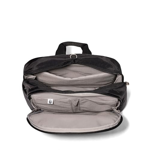 Securtex Anti-Theft Getaway Backpack - 9.4"x13"x5" Travel Safe Bag w/Locking Zippers, Slash-Resistant, RFID - color: Black