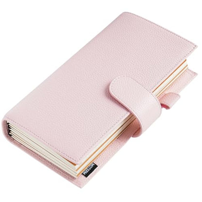 Moterm Companion Traveler's Notebook Cover - Upgraded Design with Back Pocket (Standard Size, Pebbled-Quartz) - color: Pebbled-quartz, size: Standard