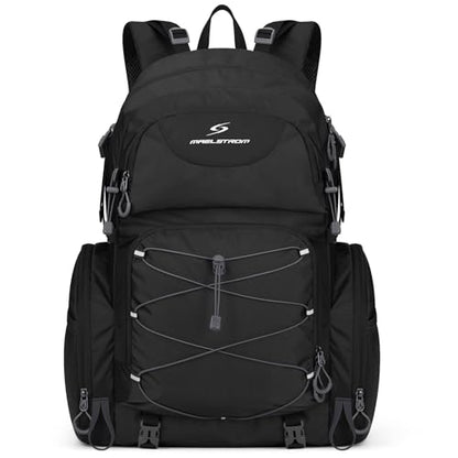 Maelstrom 40L Waterproof Hiking Backpack, Lightweight Travel Daypack - color: Black