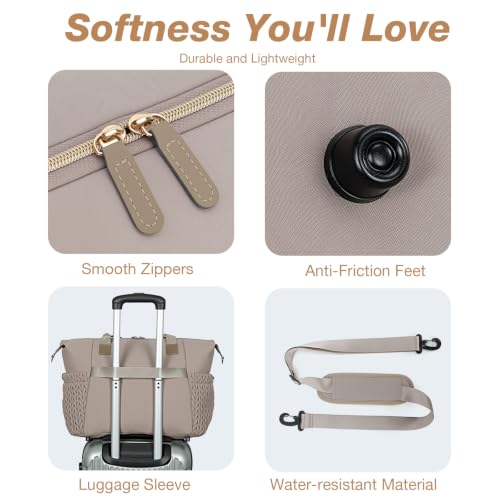 Diaper Bag Tote, Large Baby Hospital Bag for Labor Delivery Mom - color: Taupe