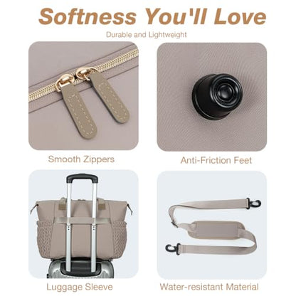 Diaper Bag Tote, Large Baby Hospital Bag for Labor Delivery Mom - color: Taupe