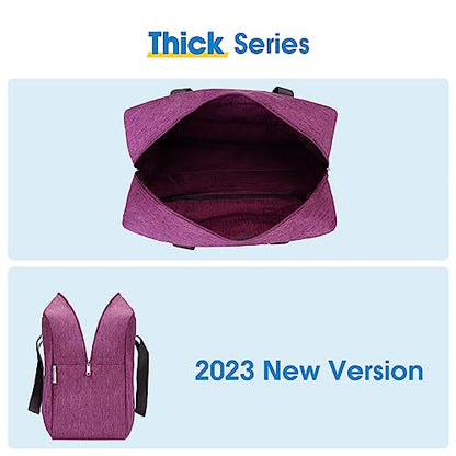 Narwey Personal Item Travel Bag, Foldable Carry on Duffle Bag for Women Men - color: AA-Thick Dark Purple