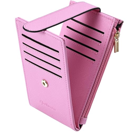 Chelmon Women's RFID Slim Card Holder Wallet - color: Pink