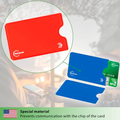rfid blocking sleeves, 3 pieces - credit card protector - card blocker for bank card, anti fraud nfc card holder