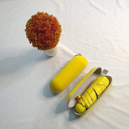 Mini Travel Umbrella with Umbrella Case - color: Yellow