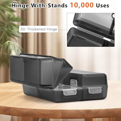 FYY Travel Pill Organizer,7 Compartments Pill Box Medicine Case-Clear Black - color: Clear Black, size: Small (1 Piece)