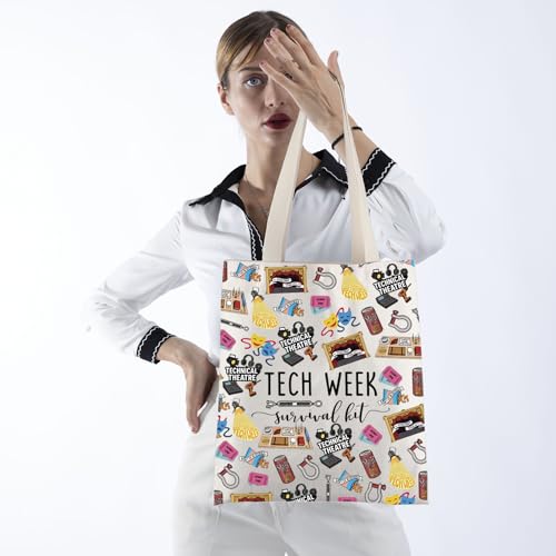 POFULL Theatre Tech Week Gift Tech Week Survival kit Tote Bags Theatre Lover Gift (Tech Week Tote Bag) - color: Tech Week Tote Bag