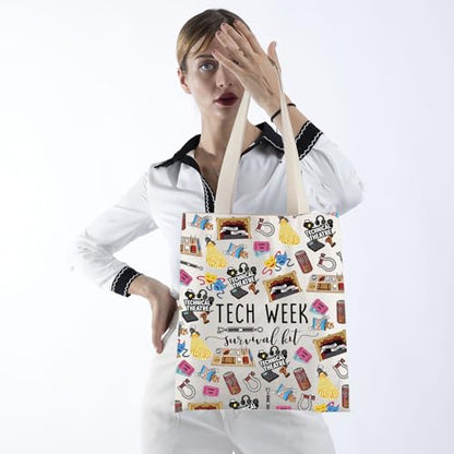 POFULL Theatre Tech Week Gift Tech Week Survival kit Tote Bags Theatre Lover Gift (Tech Week Tote Bag) - color: Tech Week Tote Bag