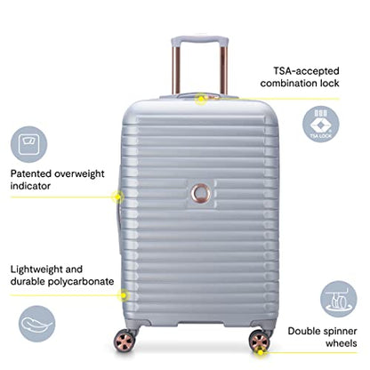 DELSEY PARIS Cruise 3.0, 24 Inch Checked-Medium Luggage, Graphite - color: Graphite, size: Checked-Medium 24 Inch