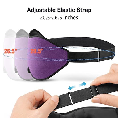LitBear Sleep Mask for Side Sleeper Women Men, Eye Mask for Sleeping - color: Purple