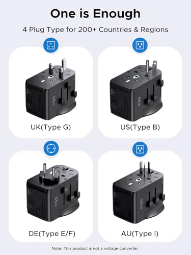 UGREEN 65W Max 4-Port Universal Travel Adapter Worldwide