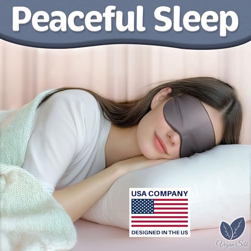 Sleep Mask - Dark Gray, 100% Viscose Derived from Bamboo - Lightweight Eye Mask with Adjustable Strap - Blackout Sleeping Blindfold for Women & Men - Comfortable Light Blocking Eye Cover - color: 100% Bamboo Viscose, Dark Gray