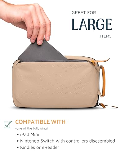 TRIPPED Travel Gear Tech Organizer Pouch for Cables and Accessories - color: Tan
