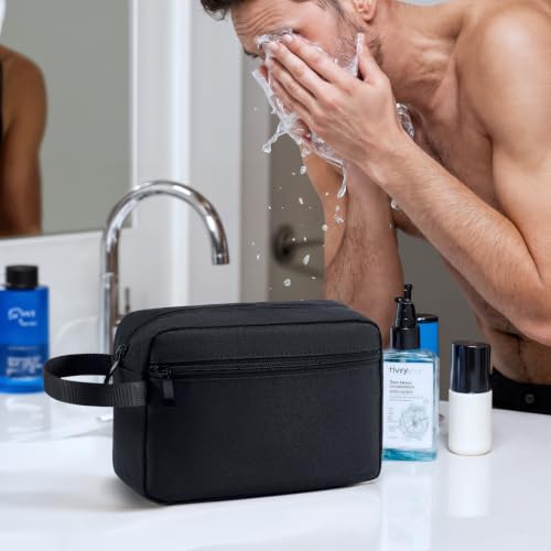 Travel Toiletry Bag for Men & Women, Hanging Cosmetic Organizer - color: Black