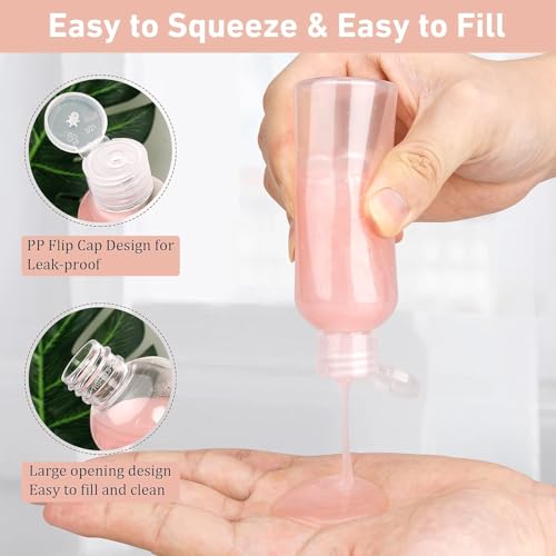 10 Pack 3.4 oz Clear Travel Bottles for Toiletries - color: B-10Clear