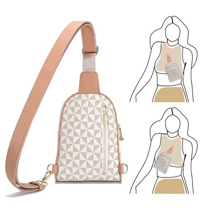 INICAT Small Travel Purse,Anti Theft Crossbody Bag for Women | RFID Blocking, 8 Card Slots,Secure Back Zipper Pocket,Sling Style - color: White Blue