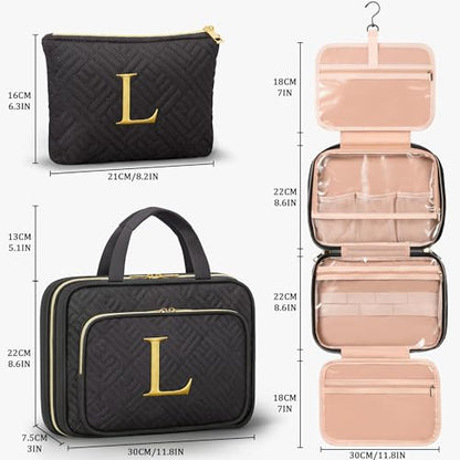 Personalized Hanging Toiletry Bag Travel Makeup & Cosmetic Bag Organizer - style: L