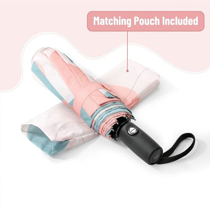 Mr. Pen- Windproof Travel Umbrella, Small Water-Resistant Automatic Folding Umbrella for Rain and Sun, Light, Compact and Portable for Women & Men, Fits Car & Backpack - color: Boho