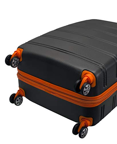 Rockland Melbourne Hardside 3 Piece Expandable Spinner Wheel Luggage Set, (20"/24"/28"), Charcoal - color: Charcoal, size: 3 Piece (20"/24"/28")
