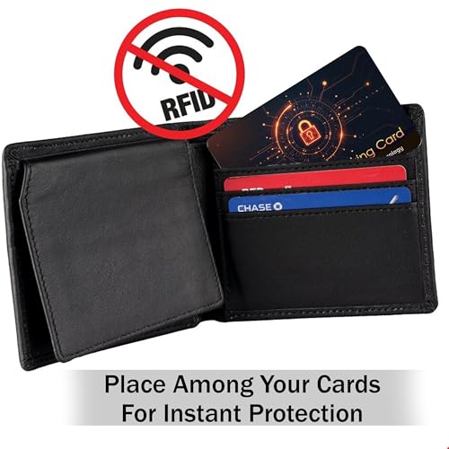SaiTech IT 5 Pack RFID Blocking Card for Credit Debit Card, Orange Black CL - color: Oragne CL