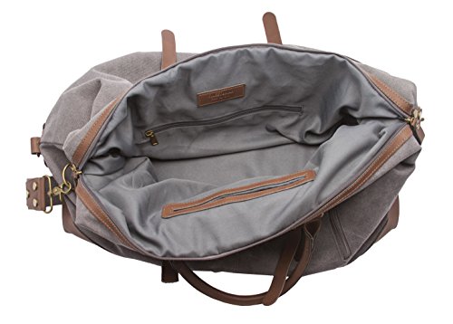 Vintage Canvas Duffle Bag - Classic Weekender Travel Duffel