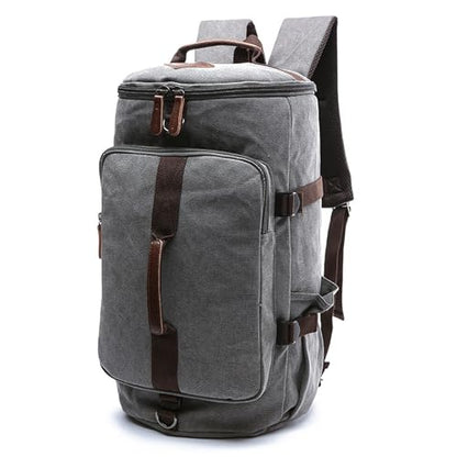 IT'SCARL Mens backpack, Large backpack for travel, Carry-on, canvas bag, 17 inch computer waterproof back pack(grey) - color: Grey