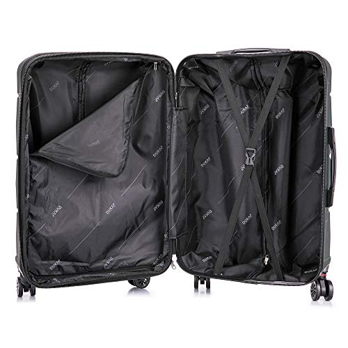 DUKAP ZONIX 20-Inch Carry-On Hardside Spinner Luggage Lightweight Green - color: Green, size: 20 Inch