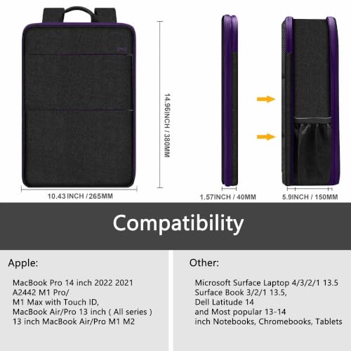 ZINZ Slim & Expandable Laptop Backpack 13-14 inch,B01PU01 - color: B01pu01, size: 13"-14"