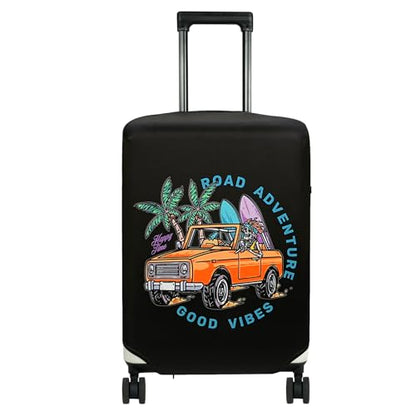 HYPER VENTURE Travel Luggage Cover Suitcase Protector Fits 23-26 Inch, M - color: Road Adventure, size: M
