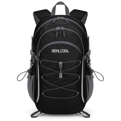 RealCool 20L Lightweight Hiking Backpack, Small Travel Daypack for Camping - color: Black, size: 20L