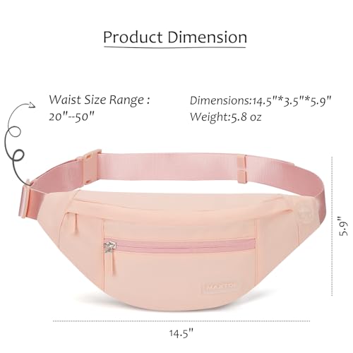 MAXTOP Large Mono Pink Fanny Pack Cute Belt Bag for Women Gift Trendy Stuff - color: Mono Pink