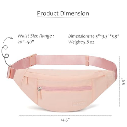 MAXTOP Large Mono Pink Fanny Pack Cute Belt Bag for Women Gift Trendy Stuff - color: Mono Pink