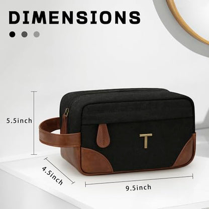 Personalized Toiletry Bag for Men, Birthday Gifts for Men Him - style: T
