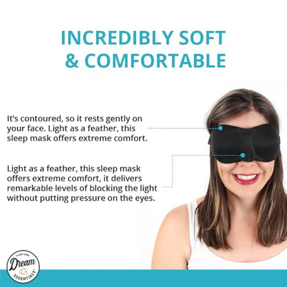 Wild Essentials Sweet Dreams Contoured Sleep Mask Kit with Travel Pouch and Earplugs Set ~ Red - color: Red