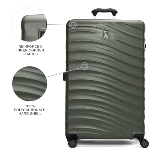 Travelpro Maxlite Air V2 Hardside Expandable Checked, Green, 28-Inch - color: Slate Green, size: Checked Large 28-Inch