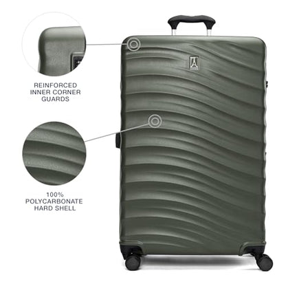 Travelpro Maxlite Air V2 Hardside Expandable Checked, Green, 28-Inch - color: Slate Green, size: Checked Large 28-Inch