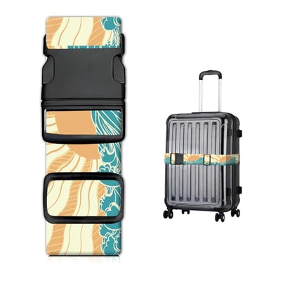 Luggage Straps for Suitcases, Heavy Duty Travel Belt with Quick-Release Buckle, Adjustable Suitcase Strap, Cute Luggage Accessories for Travel Sunrise Pattern - color: Sunrise Pattern