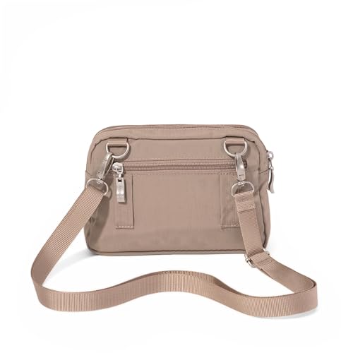 Baggallini Triple Zip with Front Wallet/Trifecta RFID Wallet Crossbody - color: Moonrock