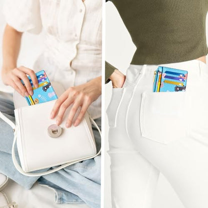 Tipmile Womens Credit Card Holder Wallet, Small Slim RFID Blocking Sleeve - color: Paw-fun