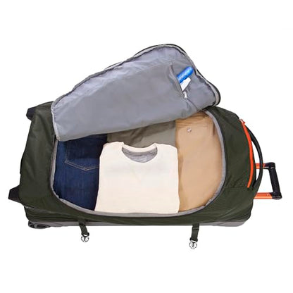 Eddie Bauer Expedition Rolling Duffel Bag with Wheels - Dark Thyme, 34" - color: Dark Thyme, size: 34" (Check-In)