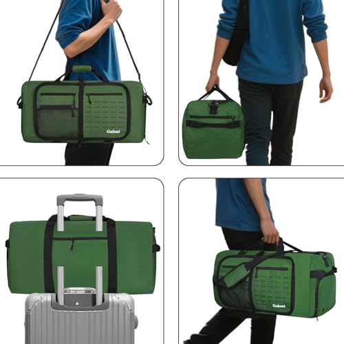 Goloni 120L Foldable Duffle Bag for Travel, Large Durable Travel Duffel Bag - color: Green, size: 120L