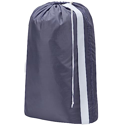 HOMEST XL Laundry Bag with Strap, Clothes Organizer for Dorm & Travel - color: (1 pack) Grey